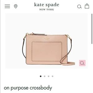 NWT Kate Spade On Purpose Crossbody - Warm Vellum, Dimensions Included in Photos